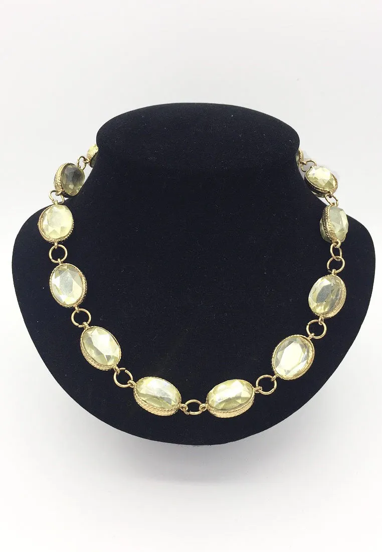 สร้อยคอเเฟชั่นเเต่งคริสตัล - Stylish Necklace With Cystals