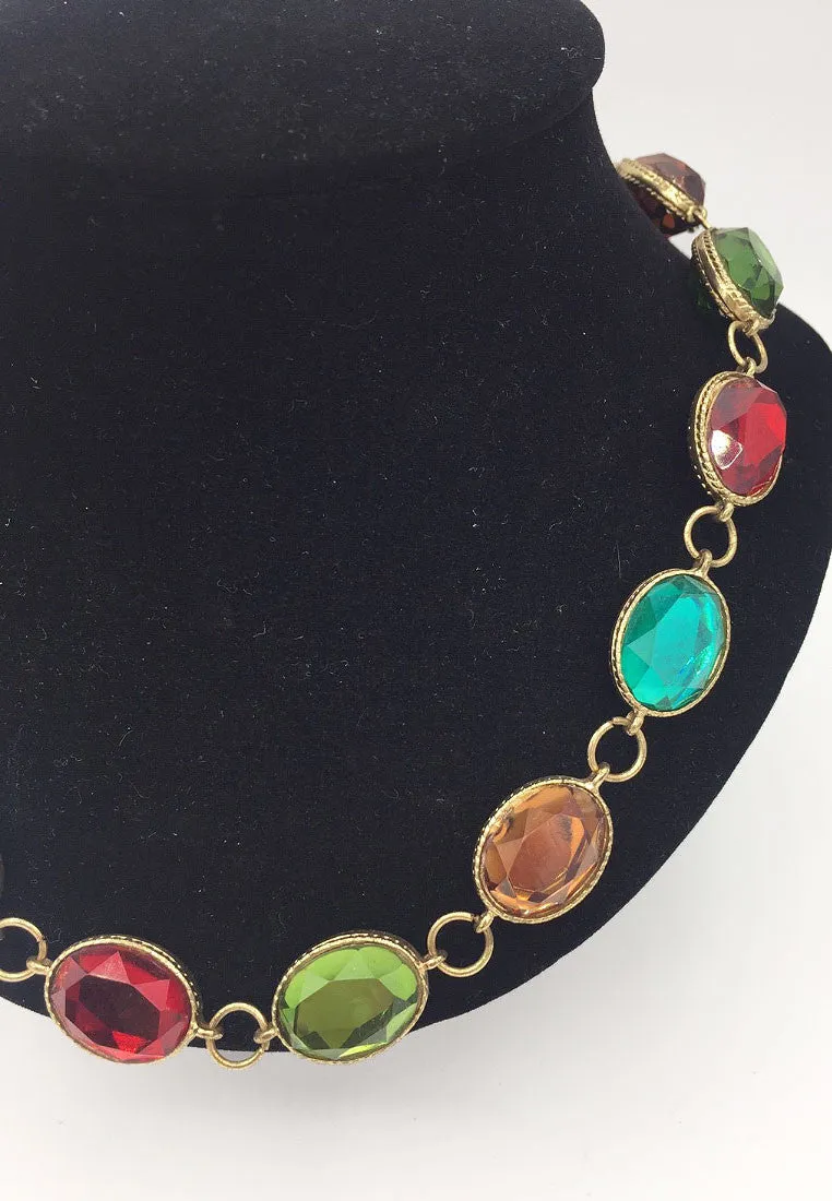 สร้อยคอเเฟชั่นเเต่งคริสตัล - Stylish Necklace With Cystals