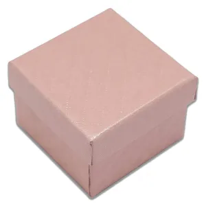 1 3/4" x 1 3/4" Pink Diamond Pattern Cardboard Jewelry Box