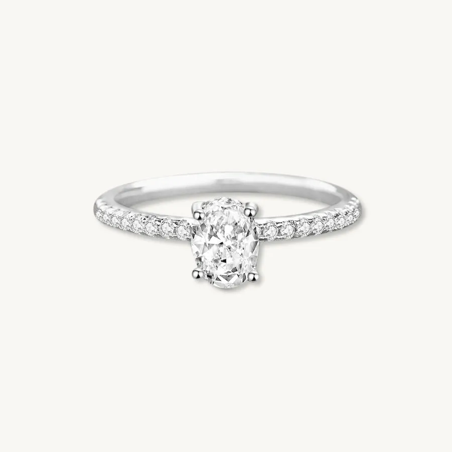 1 Carat The Angelina Moissanite Diamond Engagement Ring