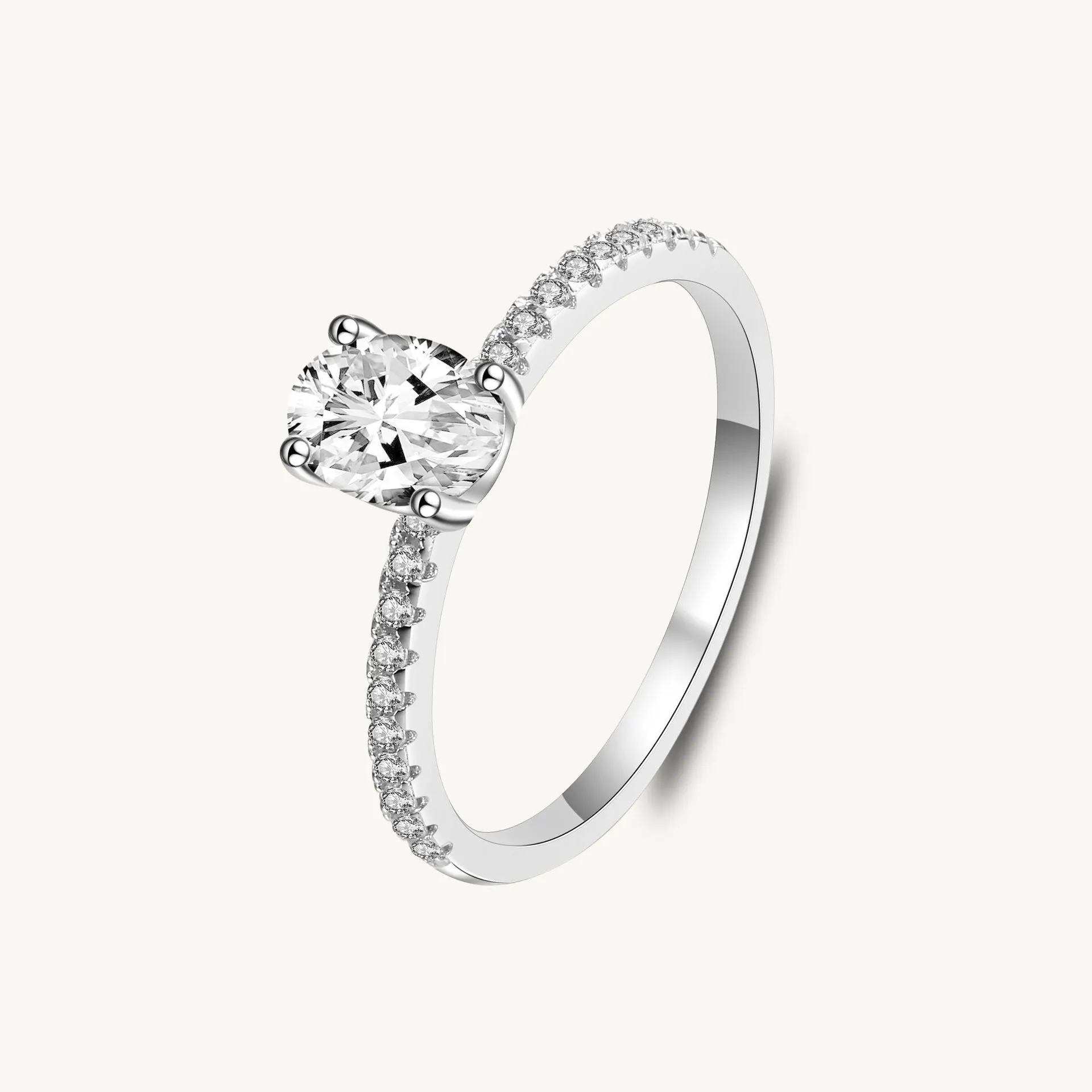 1 Carat The Angelina Moissanite Diamond Engagement Ring