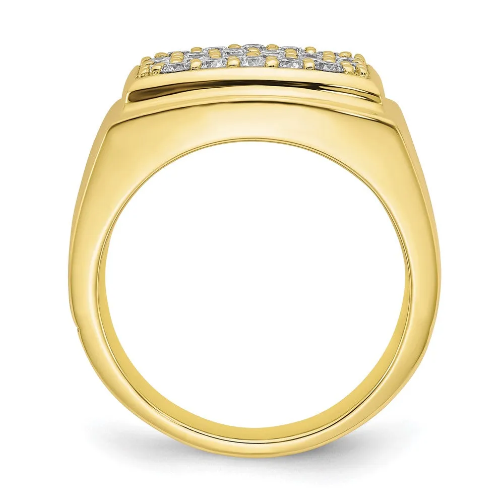 10k Gold Lab Grown Diamond Wedding Band Ring 1Ct Clarity- VS Color- G-H