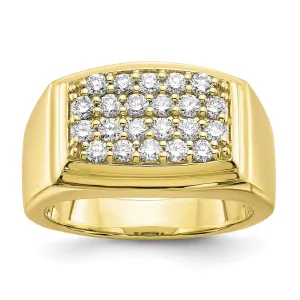 10k Gold Lab Grown Diamond Wedding Band Ring 1Ct Clarity- VS Color- G-H