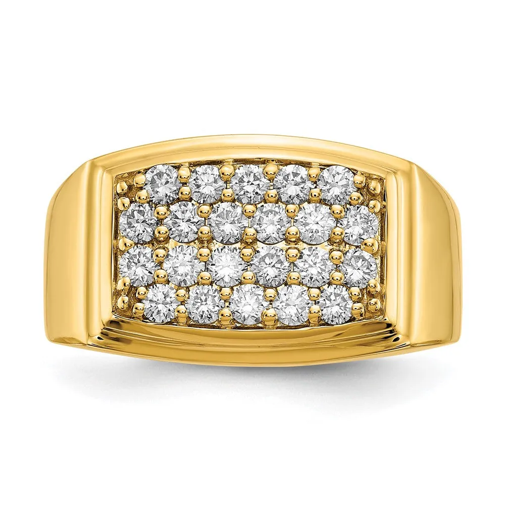 10k Gold Lab Grown Diamond Wedding Band Ring 1Ct Clarity- VS Color- G-H