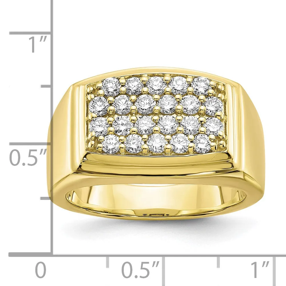 10k Gold Lab Grown Diamond Wedding Band Ring 1Ct Clarity- VS Color- G-H