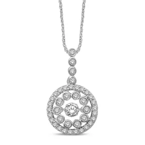 10K White Gold 1/2 Ctw Diamond Fashion Pendant