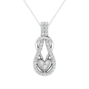10K White Gold 1/4 Ct.Tw. Diamond Shimmering Pendant