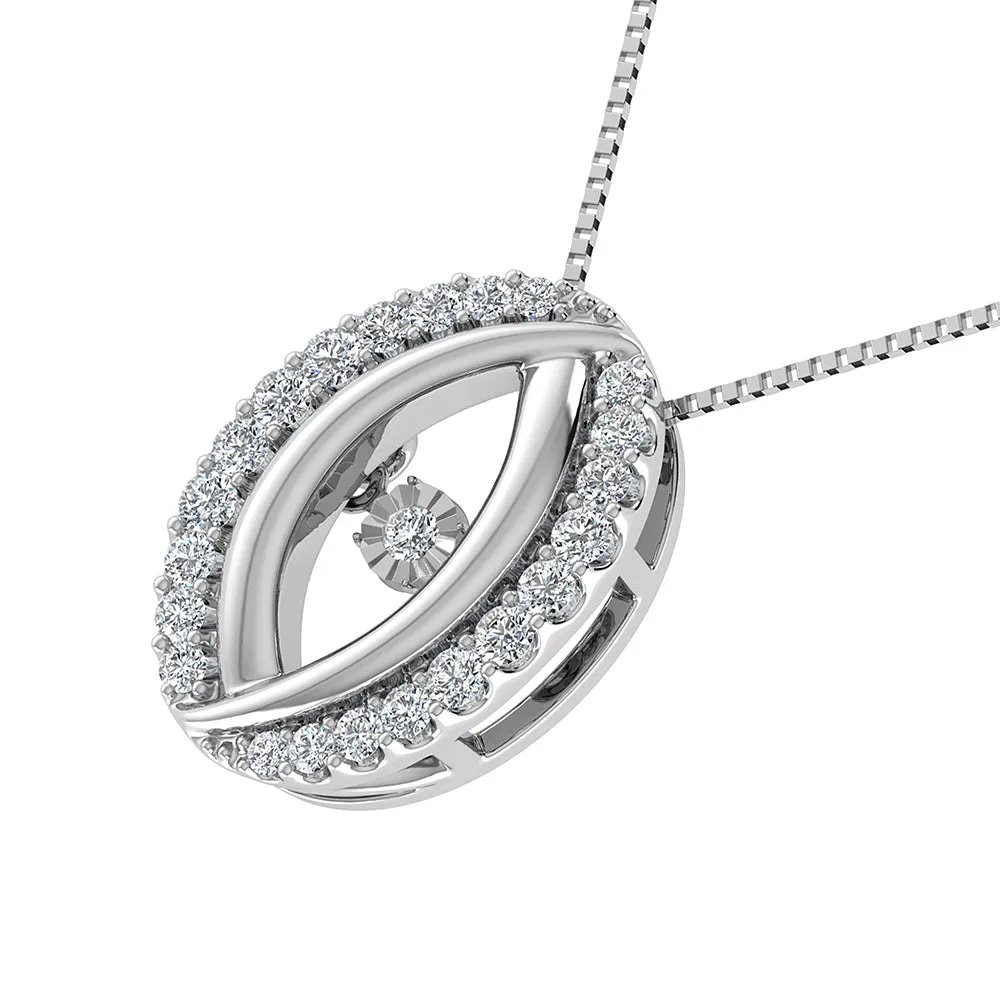 10K White Gold 1/5 Ct Ct.Tw. Diamond Shimmering Pendant