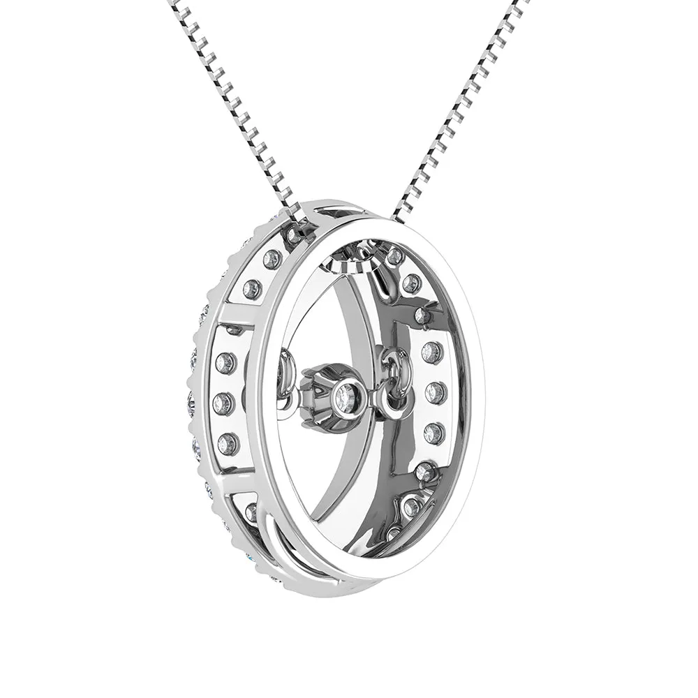 10K White Gold 1/5 Ct Ct.Tw. Diamond Shimmering Pendant