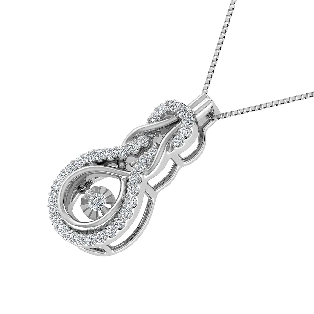 10K White Gold 1/5 Ct.Tw. Diamond Shimmering Pendant