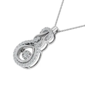 10K White Gold 1/5 Ct.Tw. Diamond Shimmering Pendant