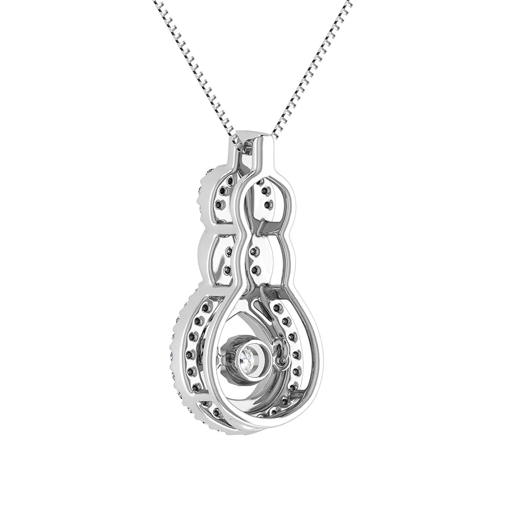 10K White Gold 1/5 Ct.Tw. Diamond Shimmering Pendant