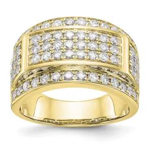 10k Yellow Gold Lab Grown Diamond Wedding Band Ring 3Ct Clarity- VS Color- G-H