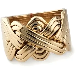14K Gold 12 Band Regular Puzzle Ring 12B141