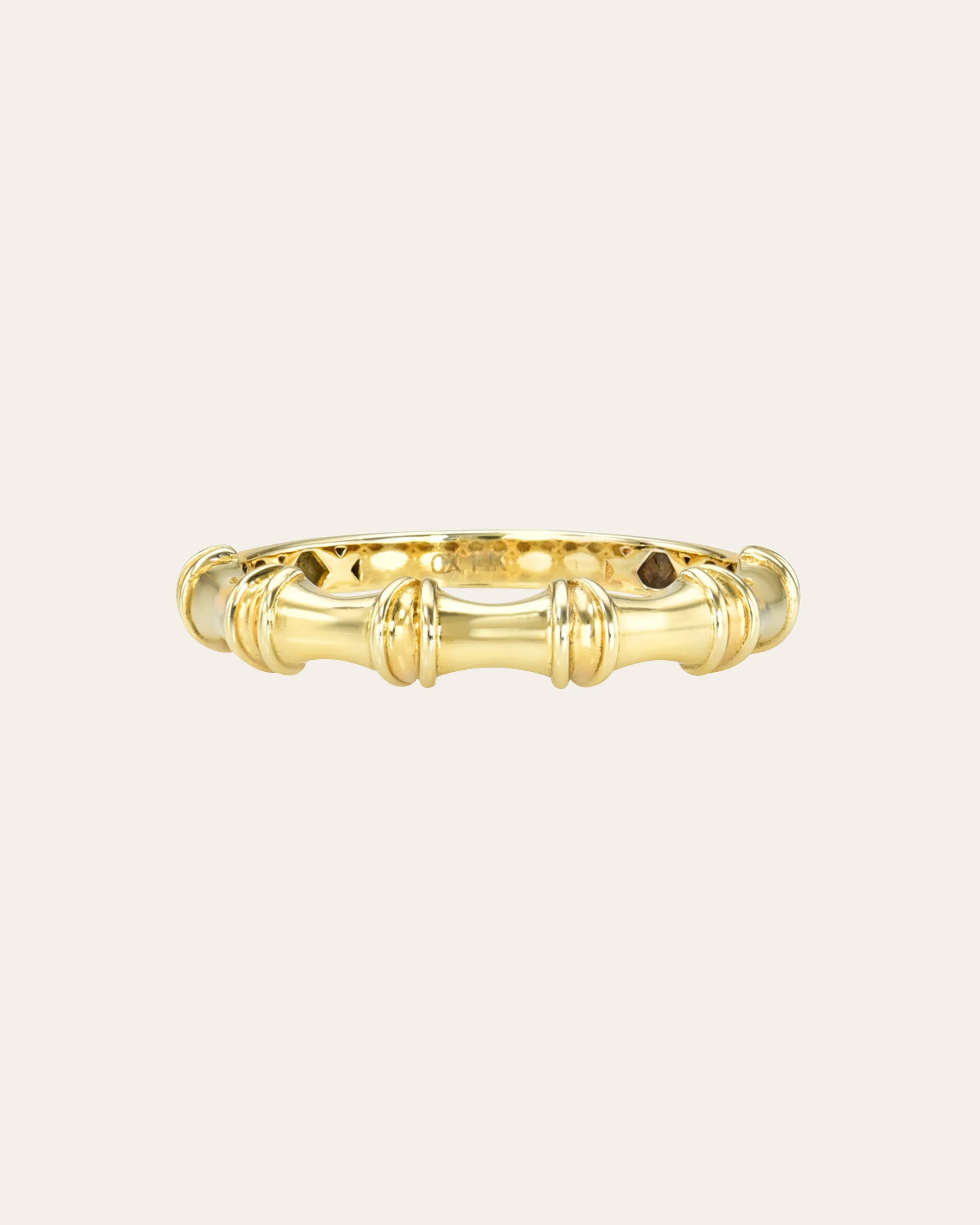 14K Gold Bamboo Ring