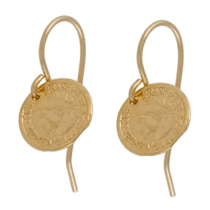 14k Gold filled dangle Coin earrings