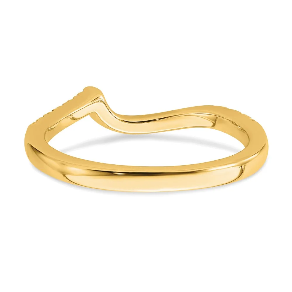 14k Gold Lab Grown Diamond Wedding Band Ring 0.18Ct Clarity- VS Color- G-H