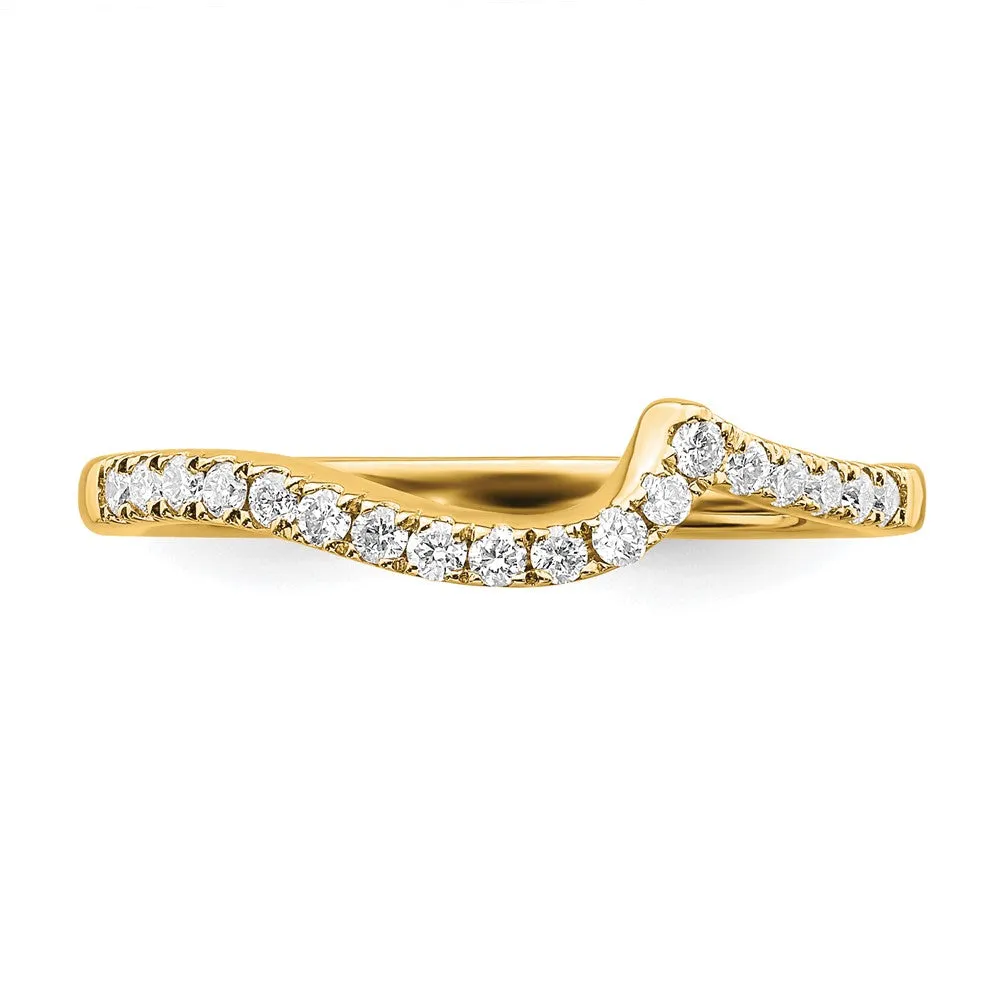 14k Gold Lab Grown Diamond Wedding Band Ring 0.18Ct Clarity- VS Color- G-H