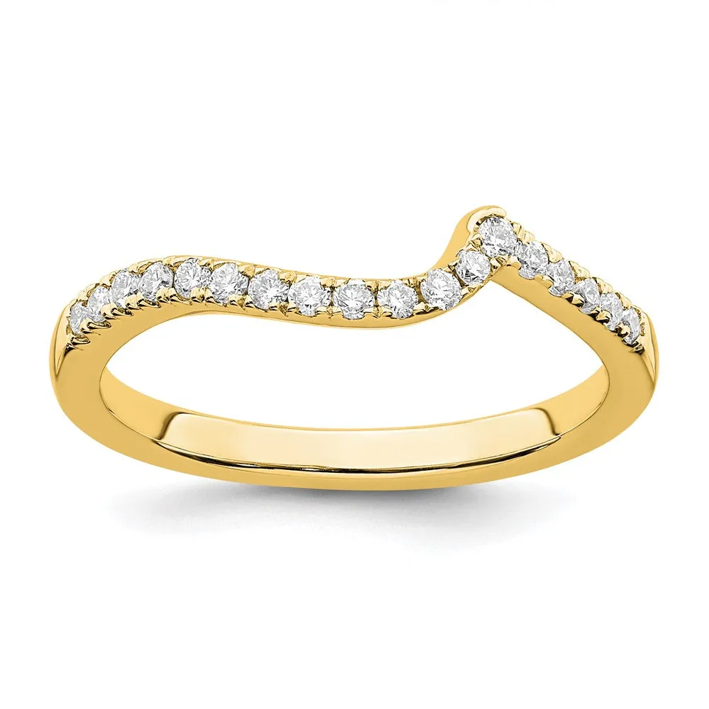 14k Gold Lab Grown Diamond Wedding Band Ring 0.18Ct Clarity- VS Color- G-H