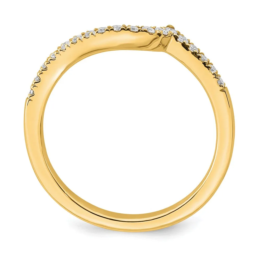 14k Gold Lab Grown Diamond Wedding Band Ring 0.18Ct Clarity- VS Color- G-H