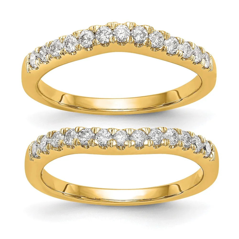 14k Gold Lab Grown Diamond Wedding Band Ring 0.63Ct Clarity- VS Color- G-H