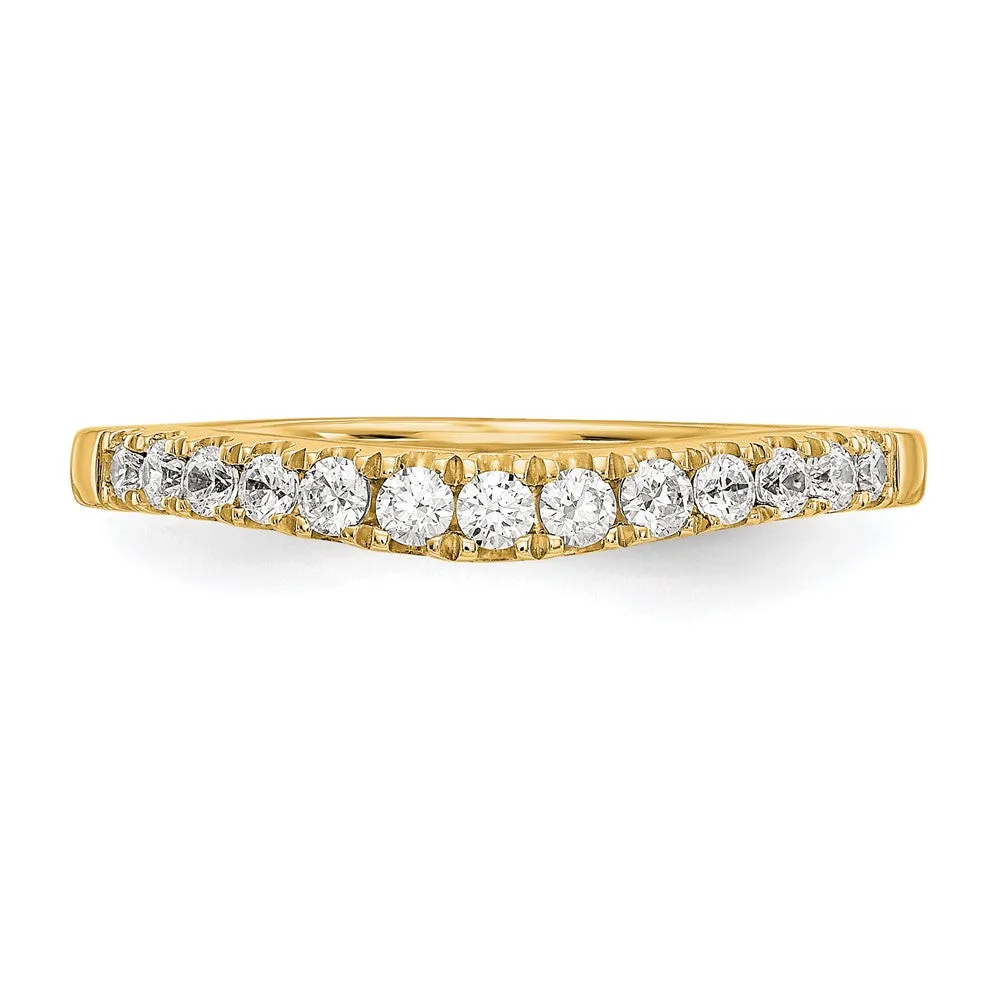 14k Gold Lab Grown Diamond Wedding Band Ring 0.63Ct Clarity- VS Color- G-H