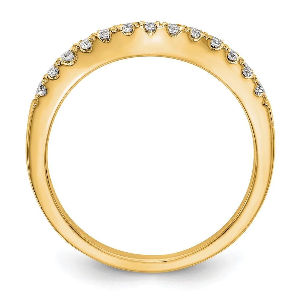 14k Gold Lab Grown Diamond Wedding Band Ring 0.63Ct Clarity- VS Color- G-H