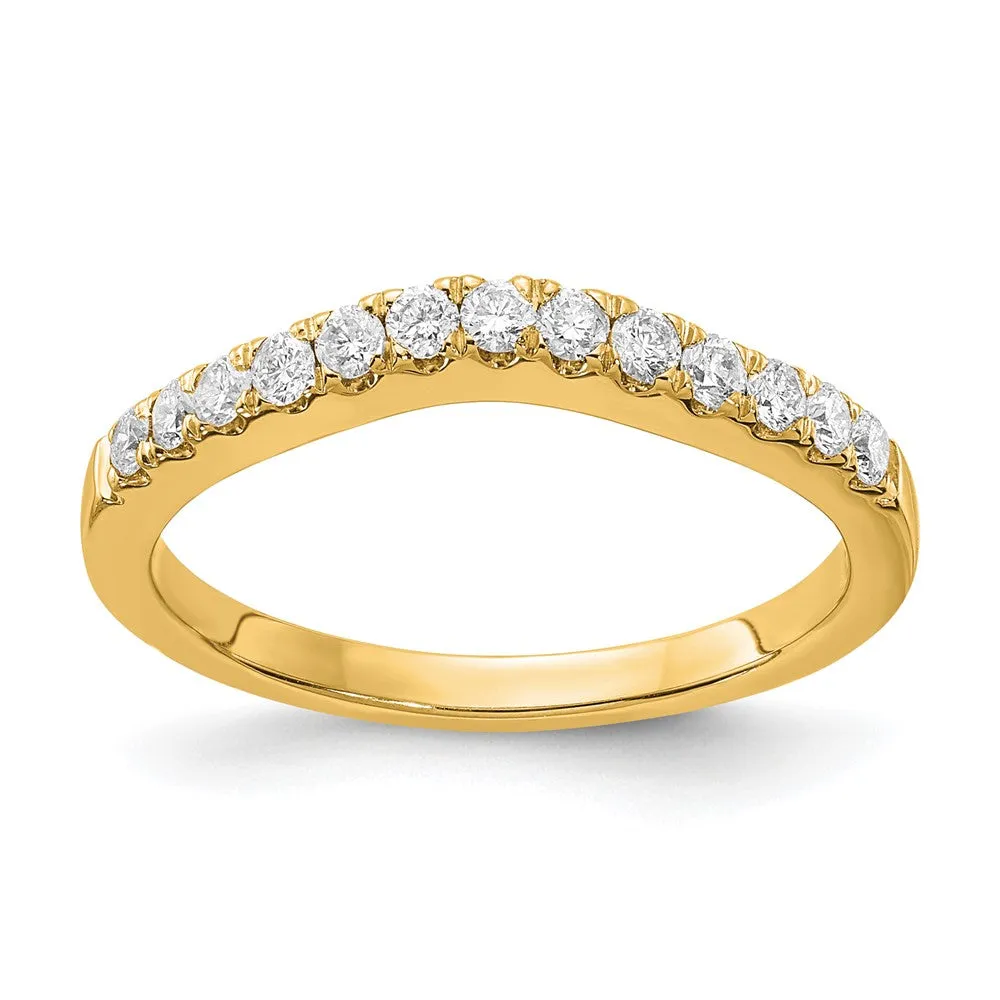 14k Gold Lab Grown Diamond Wedding Band Ring 0.63Ct Clarity- VS Color- G-H