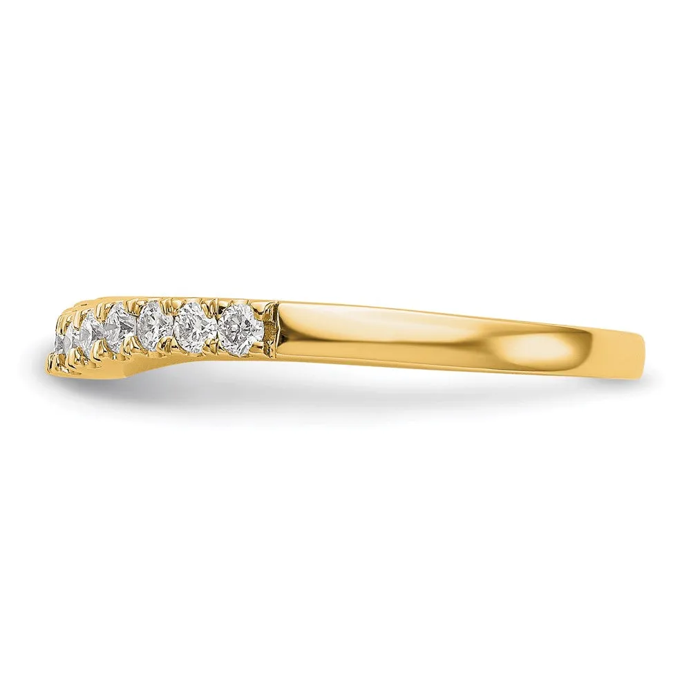 14k Gold Lab Grown Diamond Wedding Band Ring 0.63Ct Clarity- VS Color- G-H