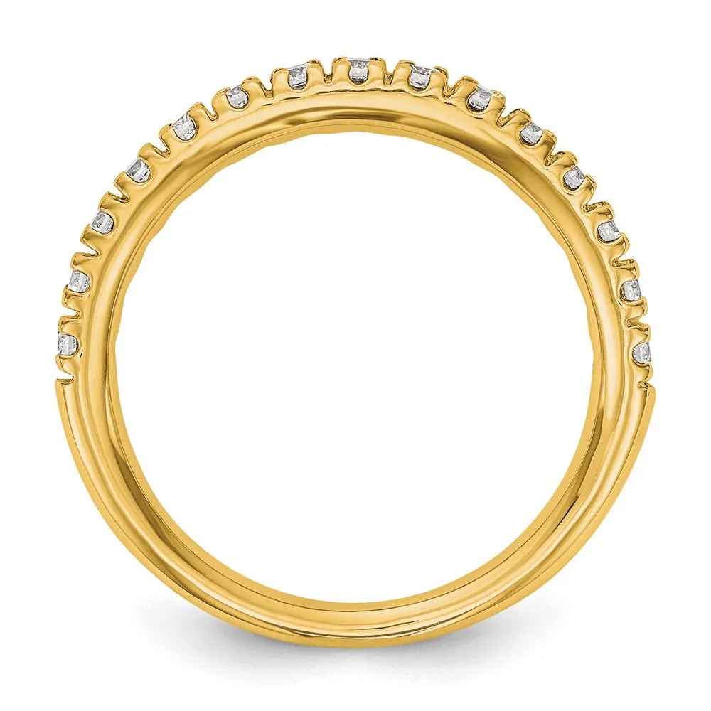 14k Gold Lab Grown Diamond Wedding Band Ring 1/2Ct Clarity- VS Color- D-E