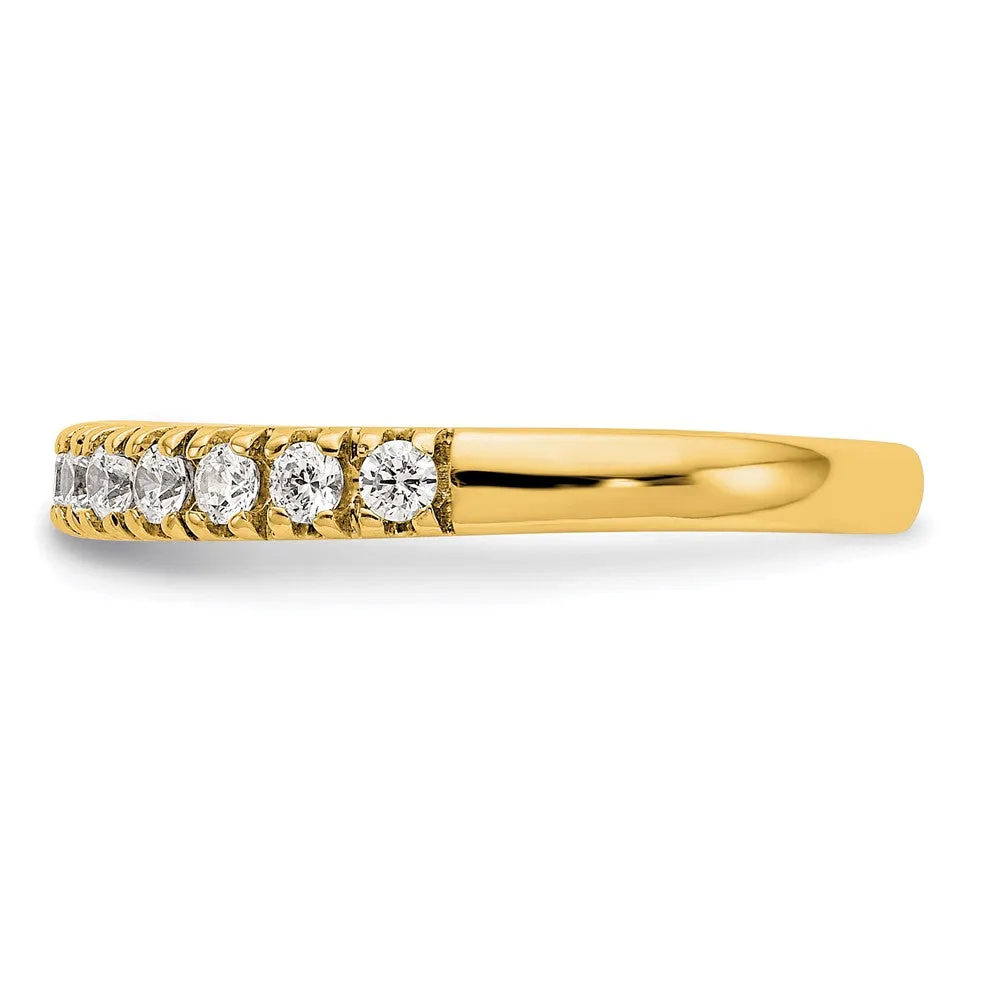 14k Gold Lab Grown Diamond Wedding Band Ring 1/2Ct Clarity- VS Color- D-E