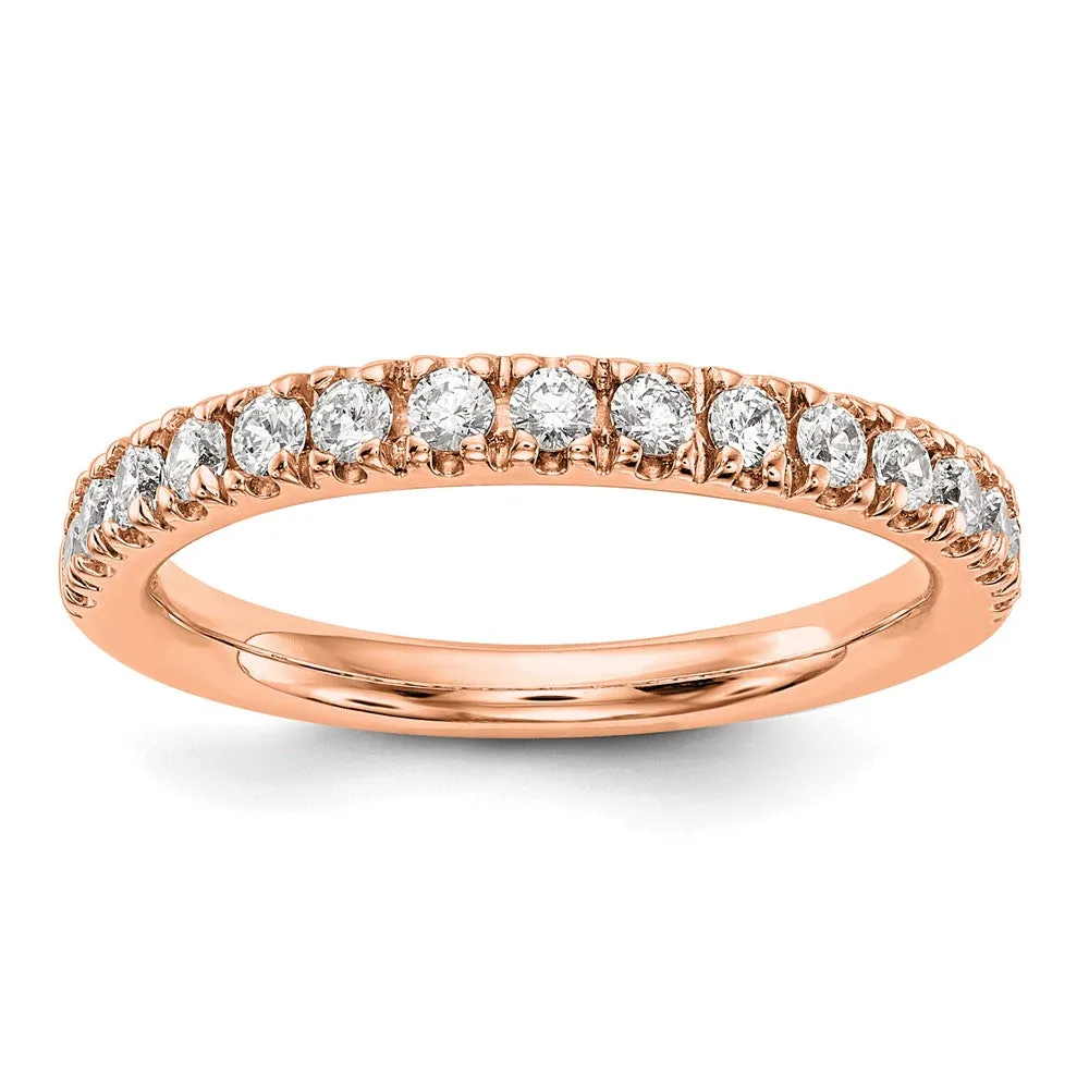 14k Gold Lab Grown Diamond Wedding Band Ring 1/2Ct Clarity- VS Color- D-E