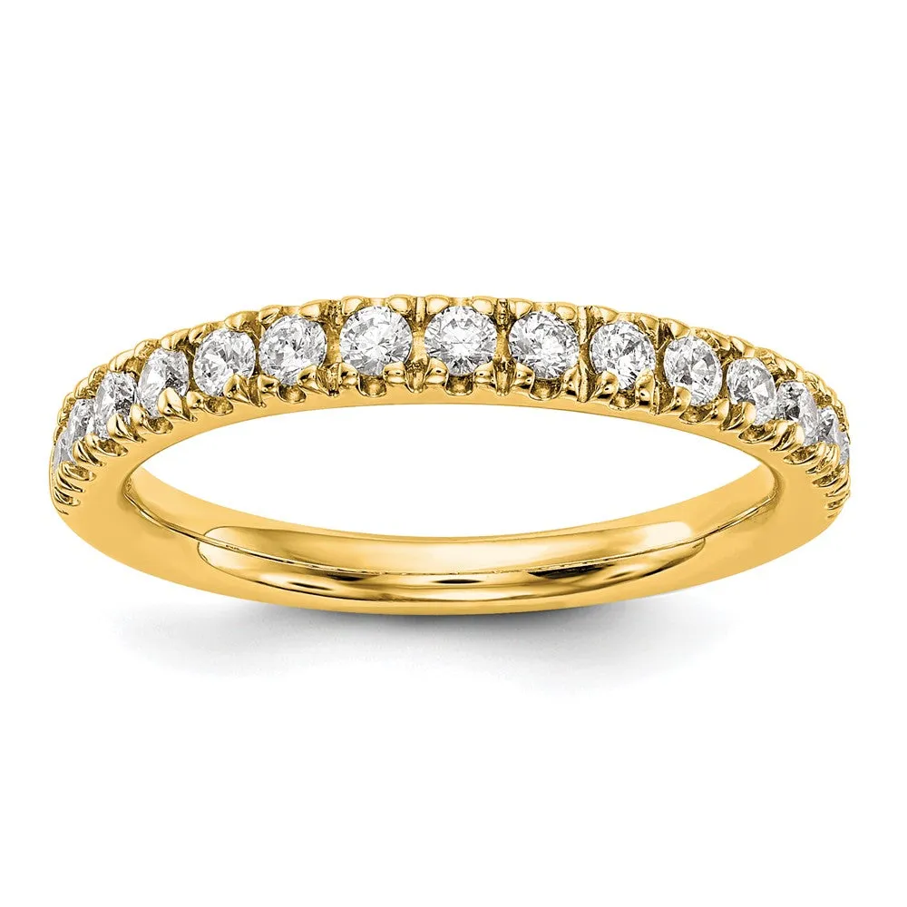 14k Gold Lab Grown Diamond Wedding Band Ring 1/2Ct Clarity- VS Color- D-E