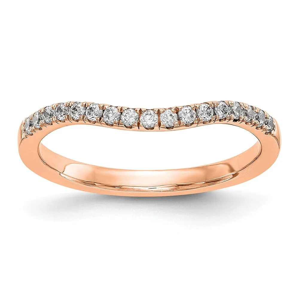 14k Gold Lab Grown Diamond Wedding Band Ring 1/5Ct Clarity- VS Color- G-H