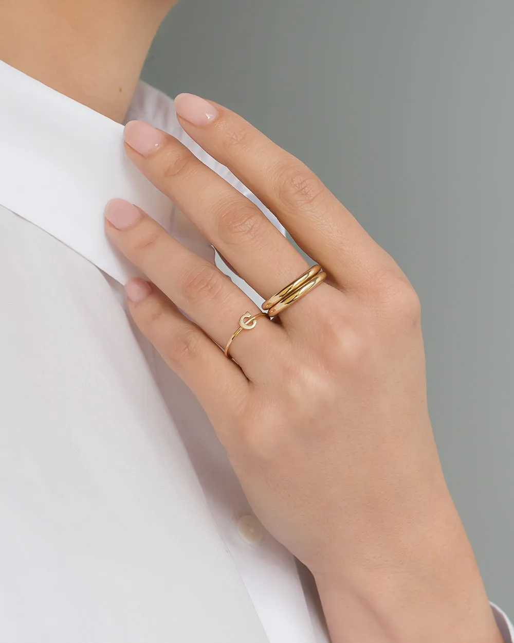 14k Gold Large Band