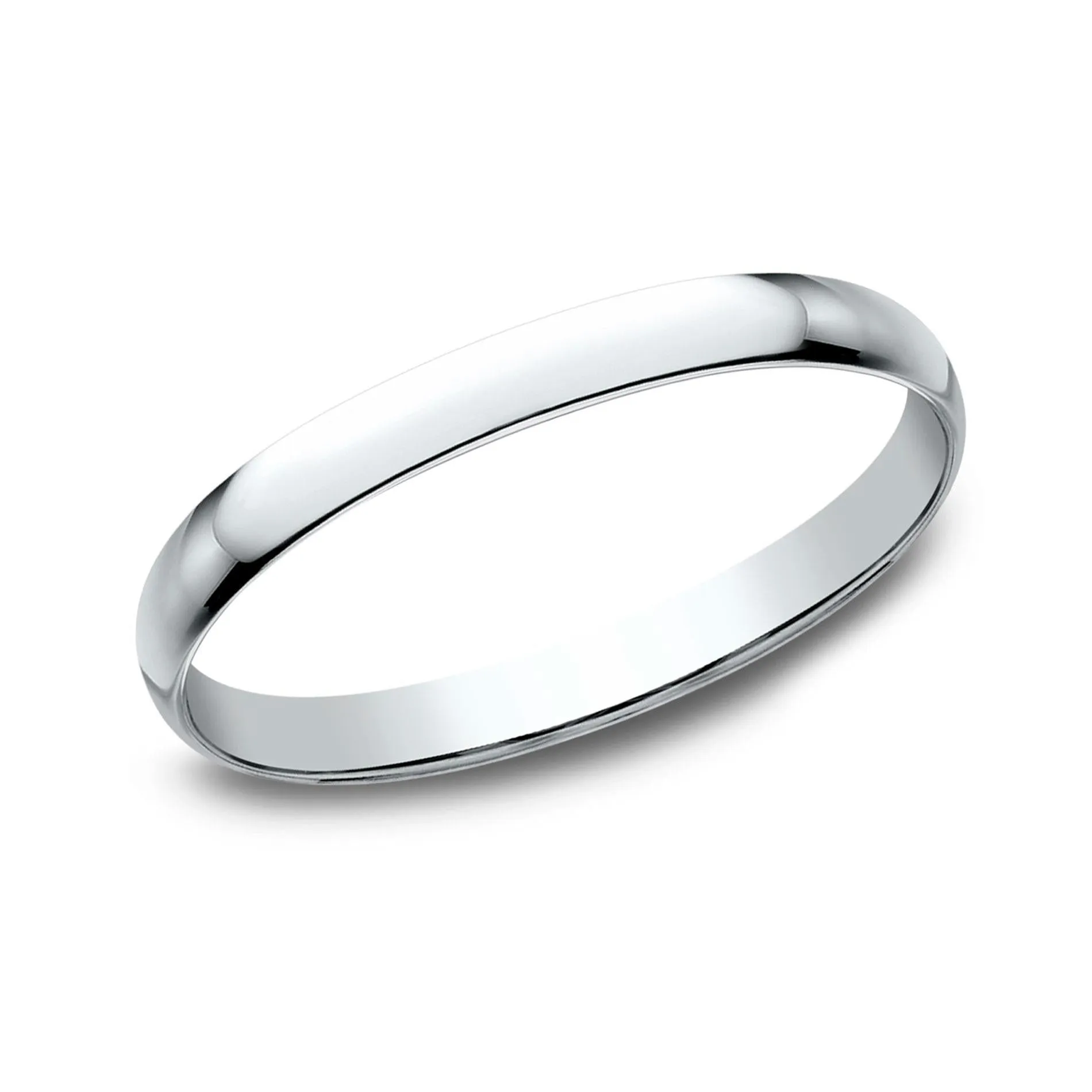 14k White Gold 1.2mm Wedding Band - Size 4