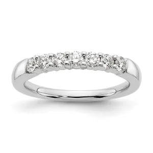 14k White Gold Lab Grown Diamond 7-Stone Band Ring 1/2Ct Clarity- VS Color- G-H