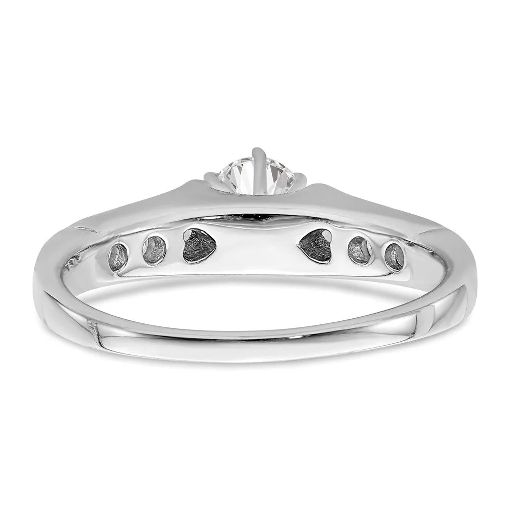 14k White Gold Lab Grown Diamond Engagement Ring 2Ct Clarity- VS Color- G-H