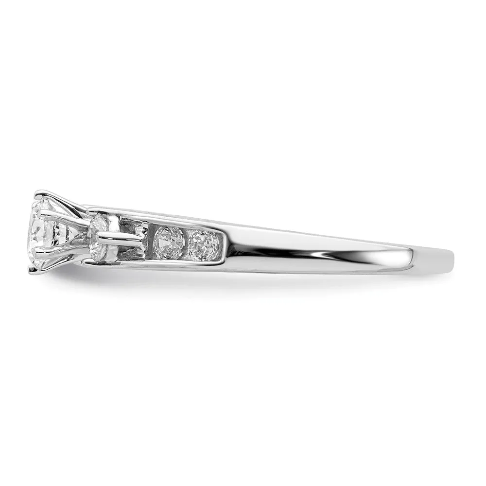 14k White Gold Lab Grown Diamond Engagement Ring 2Ct Clarity- VS Color- G-H