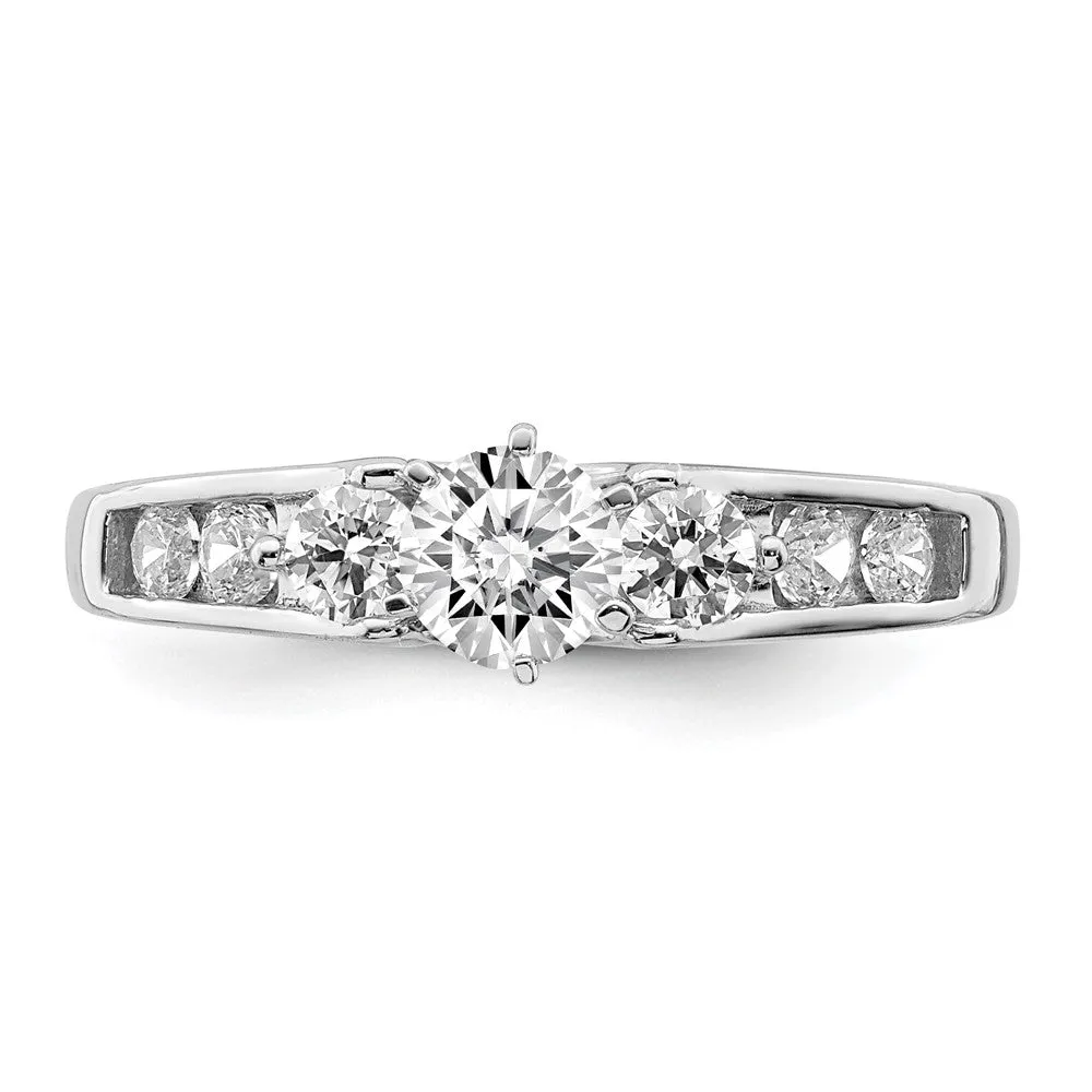 14k White Gold Lab Grown Diamond Engagement Ring 2Ct Clarity- VS Color- G-H