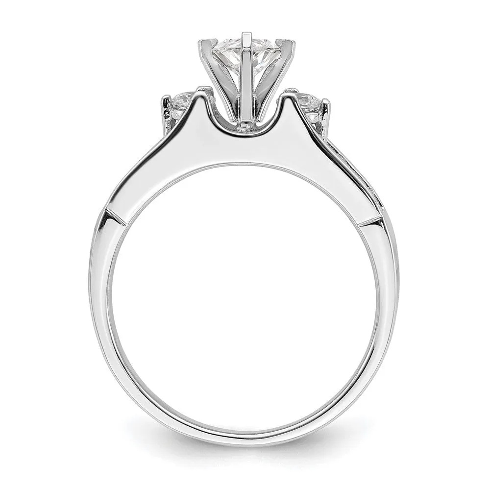 14k White Gold Lab Grown Diamond Engagement Ring 2Ct Clarity- VS Color- G-H