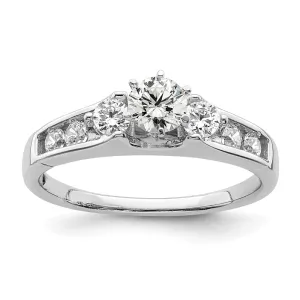 14k White Gold Lab Grown Diamond Engagement Ring 2Ct Clarity- VS Color- G-H