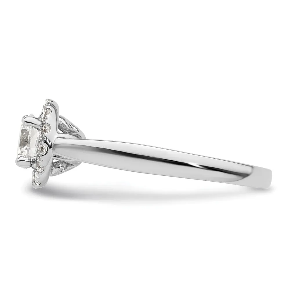 14k White Gold Lab Grown Diamond Wedding Band Ring 0.26Ct Clarity- VS Color- G-H