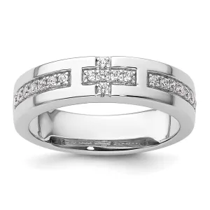 14k White Gold Lab Grown Diamond Wedding Band Ring 1/5Ct Clarity- VS Color- G-H