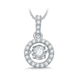 14K White Gold White Gold 1/3 Ct Moving Diamond Fashion Pendant 14K White Gold White Gold 1/3 Ct Moving Diamond Fashion Pendant