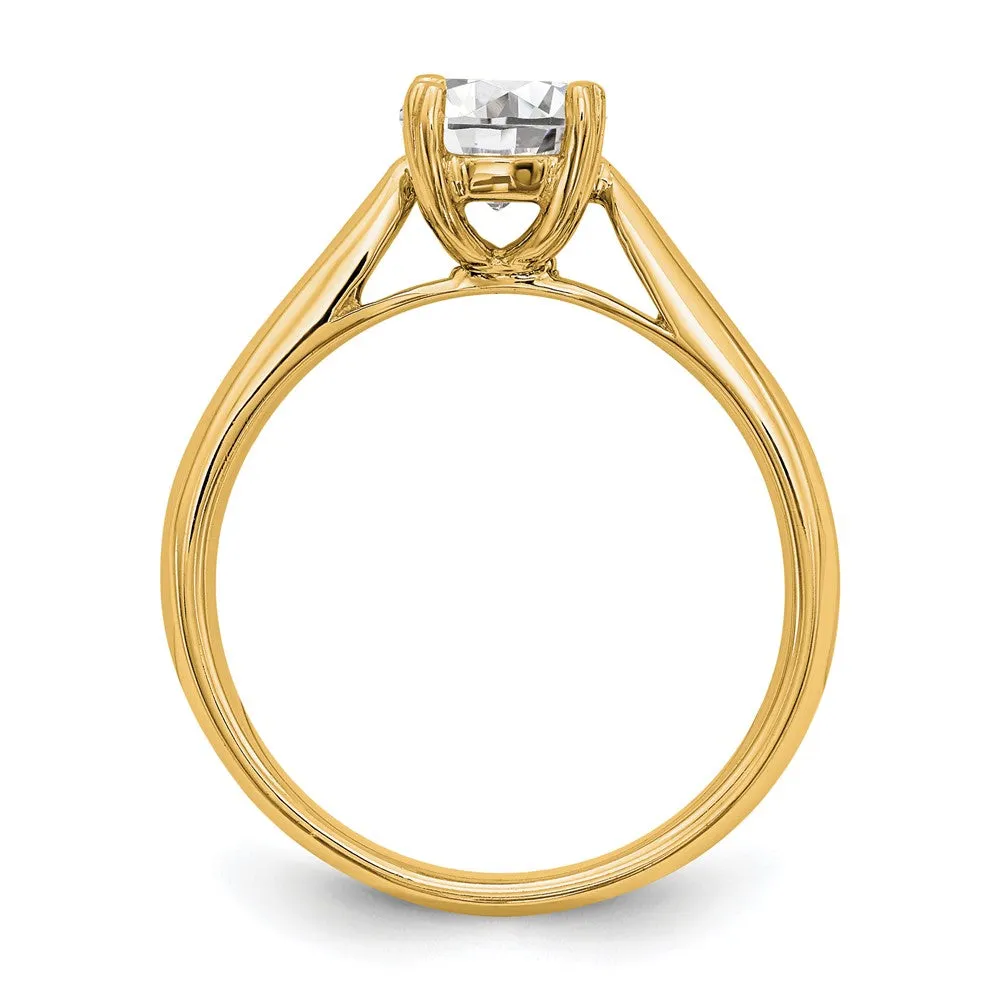 14k Yellow Gold Lab Grown Diamond Wedding Band Ring 1/2Ct Clarity- VS Color- D-E