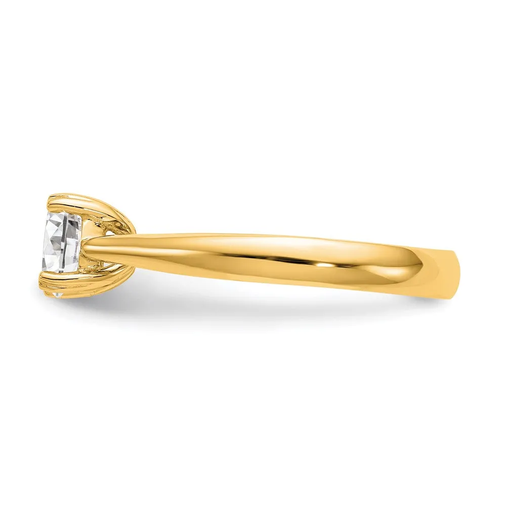 14k Yellow Gold Lab Grown Diamond Wedding Band Ring 1/2Ct Clarity- VS Color- D-E