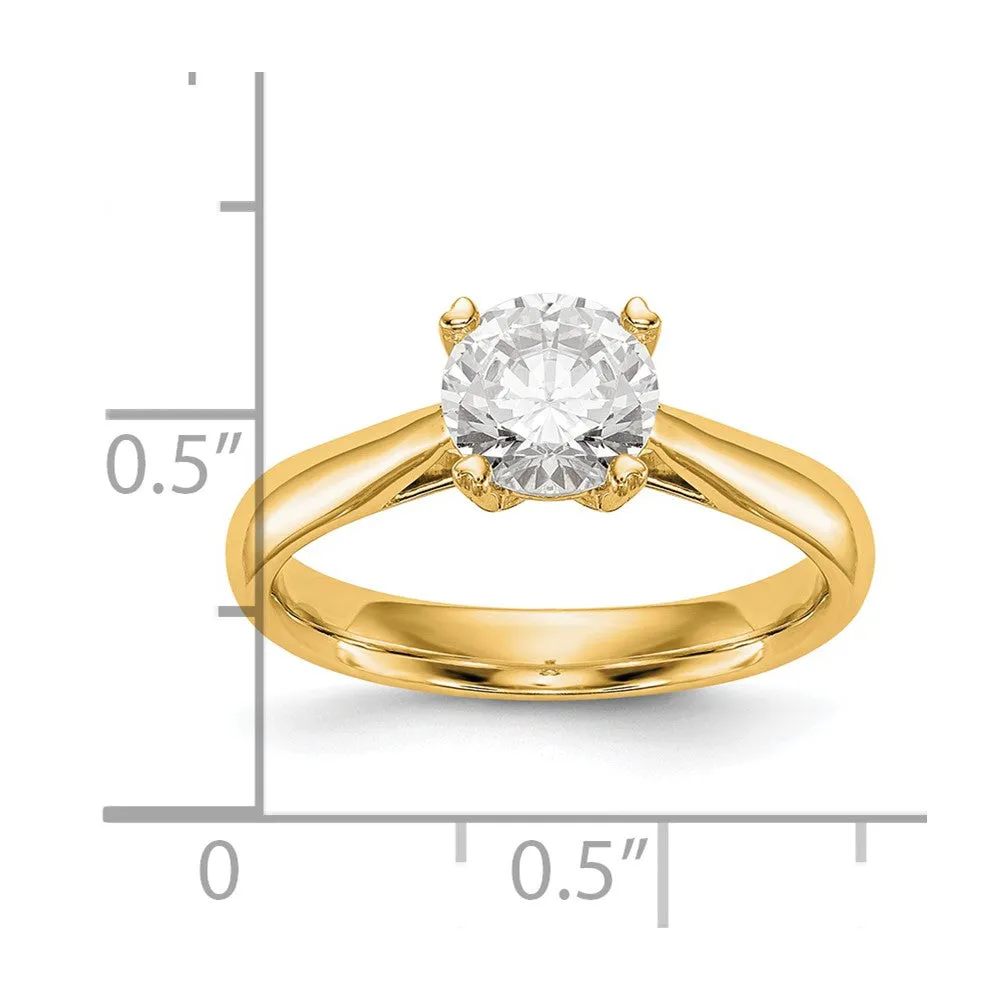 14k Yellow Gold Lab Grown Diamond Wedding Band Ring 1/2Ct Clarity- VS Color- D-E