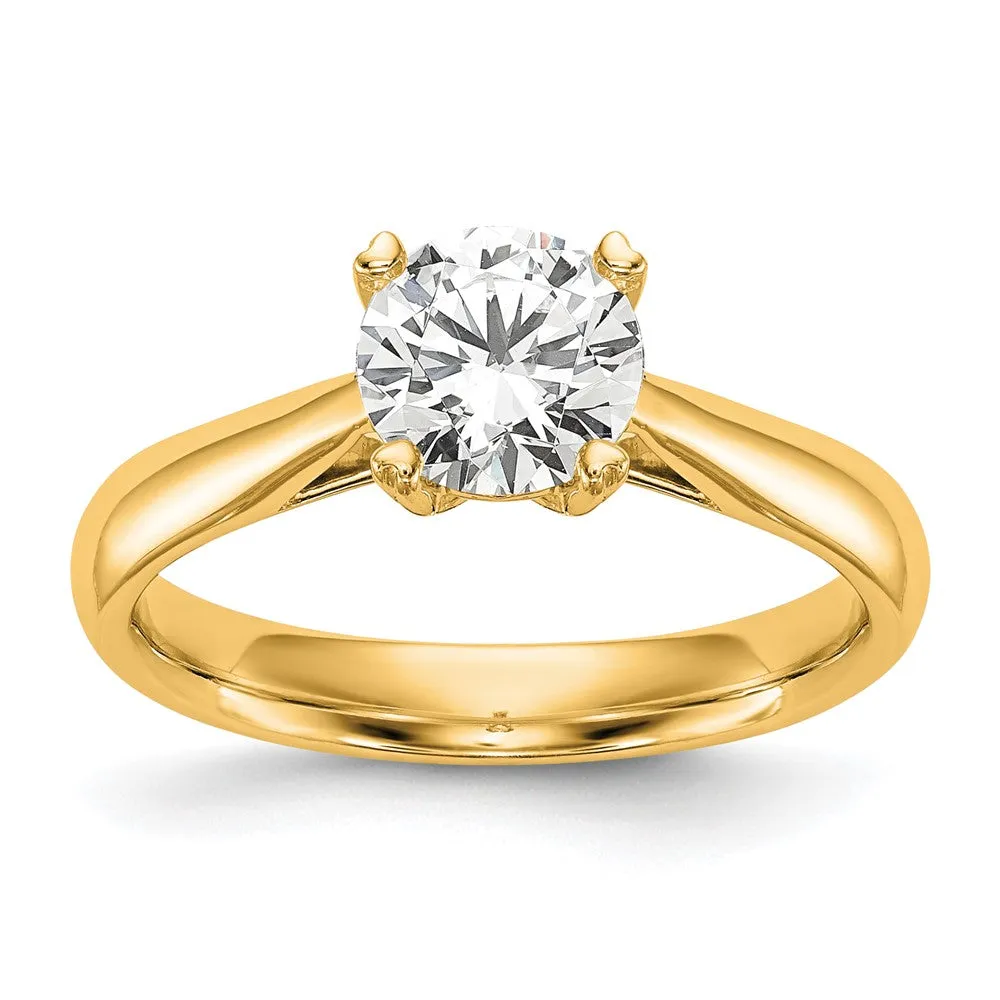 14k Yellow Gold Lab Grown Diamond Wedding Band Ring 1/2Ct Clarity- VS Color- D-E