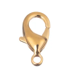 15mm Gold Lobster Clasp 10/pk